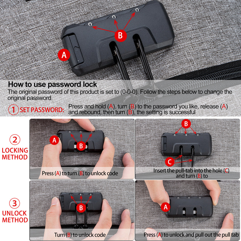 Mochila antirrobo, ochila Impermeable ,DOXUNGOO Mochila para portátil Hombre Mujer Mochila Escolares Aire Libre paracon bloqueo y con USB Puerto y puerto audífonos para Laptop hasta 15.6 pulgadas (gris)